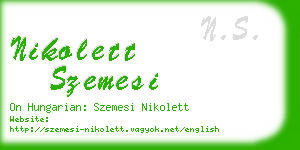 nikolett szemesi business card